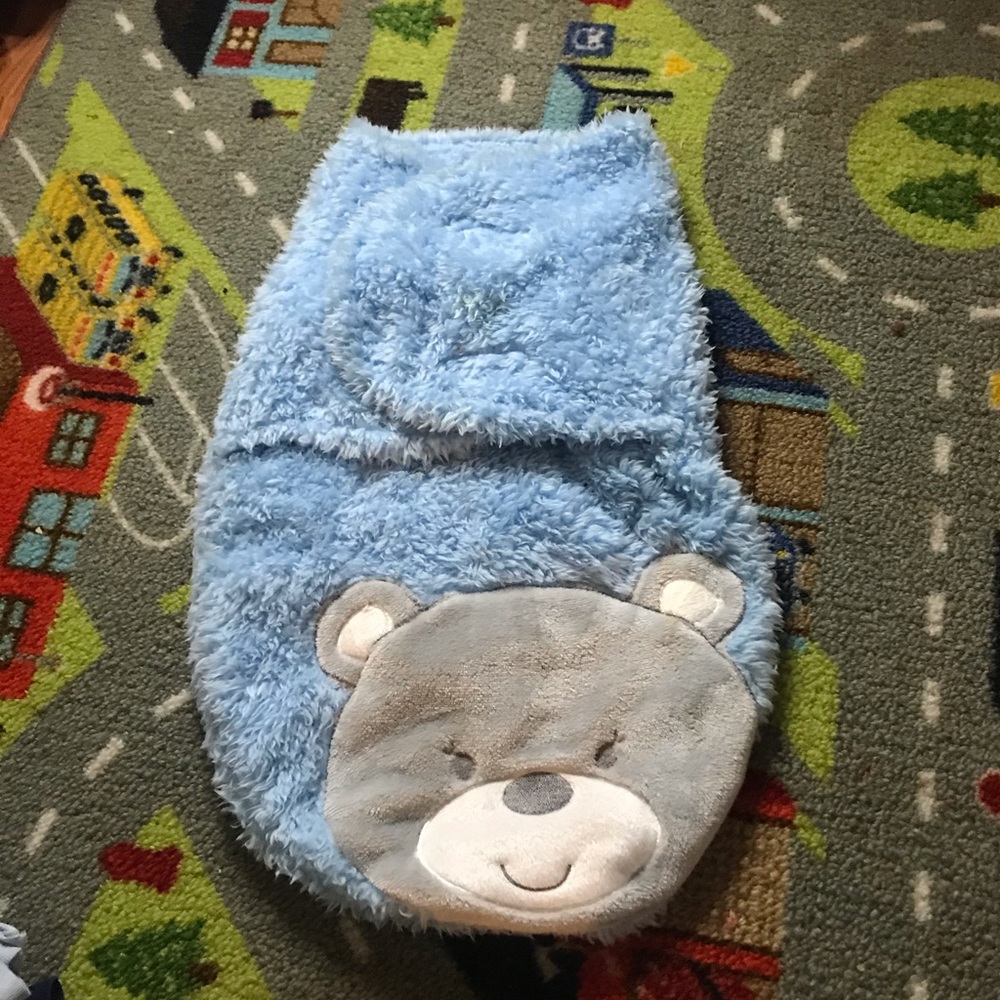 Baby blue baby swaddle